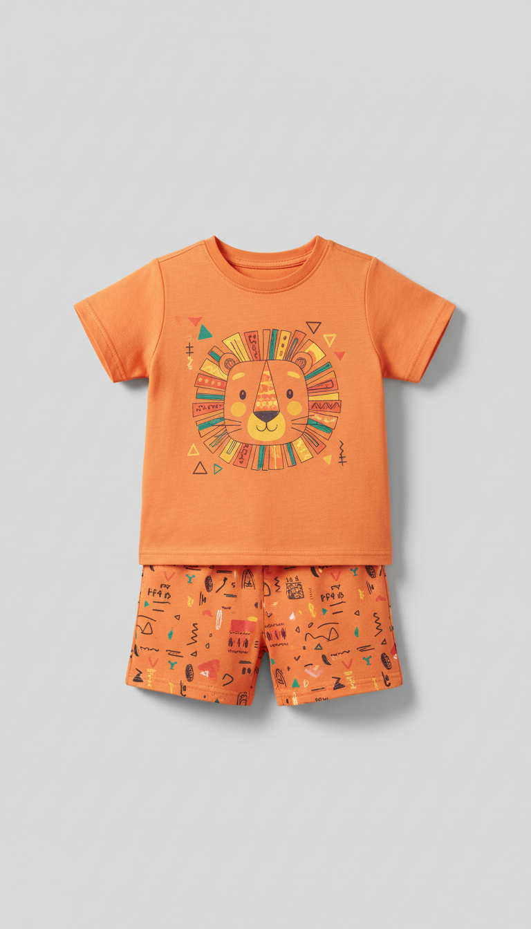 Conjunto ilustrado Orange Sketch