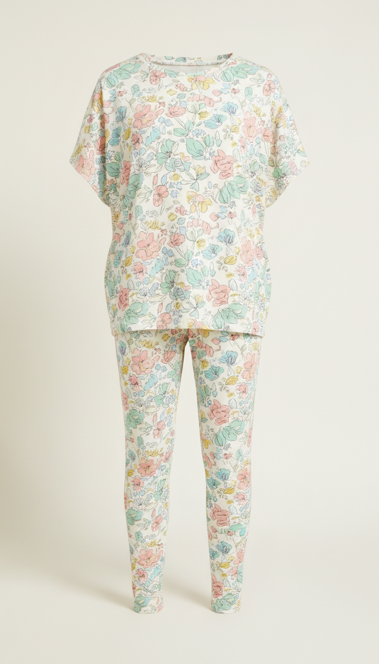 Set floral Soft Blossom de algodón
