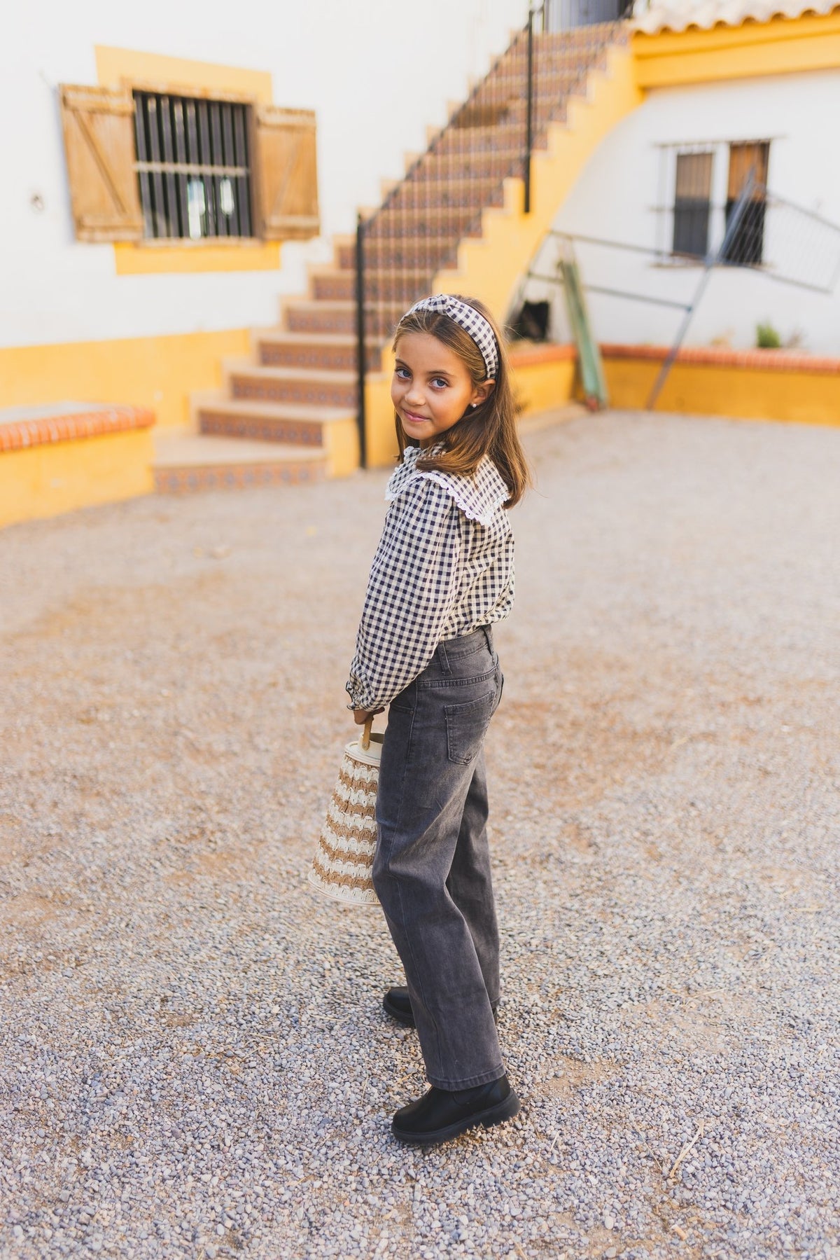 JEANS NIÑA CARBÓN